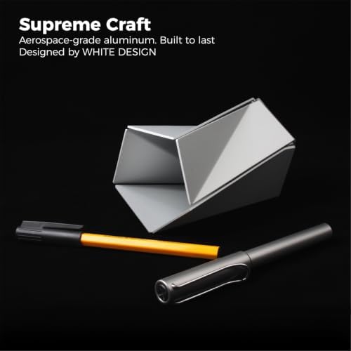 WHITE DESIGN Origami Pen Holder with Gift Box, Premium Aluminum Desk Art - Image 4
