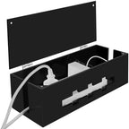 Cable Management Box with Magnetic Lock, Cord Organizer for Desk by BochinoBringsNewLifeStyle