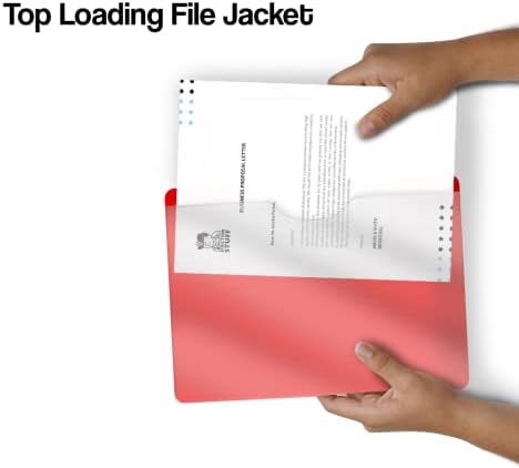 Red Plastic Folders with Closed Sides, Doctor Stuff, Letter Size, Clear Front Top Loading Job Jacket, Documents Holder for Office, High School and Medical Files, Pack of 50 - Image 5
