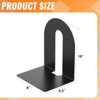 10-Inch Heavy Duty Bookends,Heavy Weighted Bookends for Bookshelf (2 Pairs) - Image 2