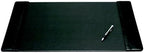 Dacasso Black Leather 25.5" x 17.25" Side Rails Desk Pad by Dacasso