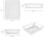Storex Flat Storage Tray, Letter Size, 10 x 13 x 3 Inches, Unbreakable Clear, 5-Pack - Image 3