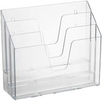 Acrimet Horizontal Triple File Folder Organizer Sorter, Letter Size, Clear by Organizingyourlife