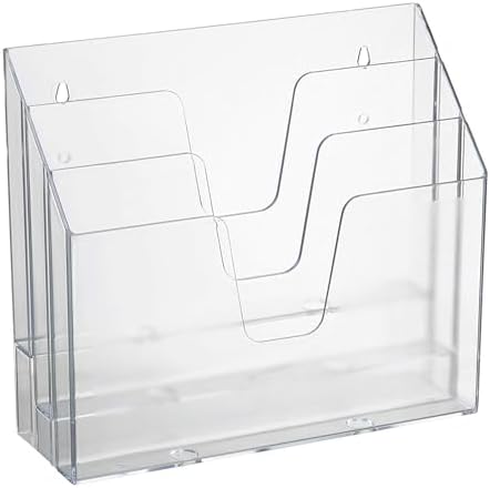 Acrimet Horizontal Triple File Folder Organizer Sorter, Letter Size, Clear by Organizingyourlife