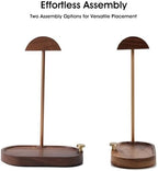 Walnut Headphone Stand Wood, Wooden Headset Stand Holder for Desk - Image 6