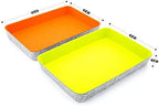 Welaxy 2-piece Office desk drawer organizer tray letter-size documents A4 paper book file Folder Holder storage bins (Orange + Green) - Image 4