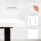 VIVO White 60 x 24 inch Solid Table Top, DESK-TOP60W - Image 4