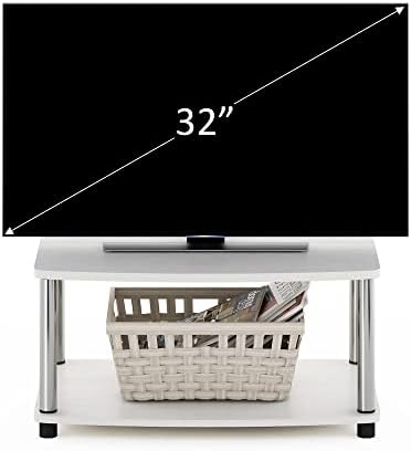 Furinno Turn-N-Tube 2-Tier Printer Table with Storage, Under Desk Printer Stand, Toolless Assembly, for CPU, Work Supplies, Home Office, White Oak - Image 4