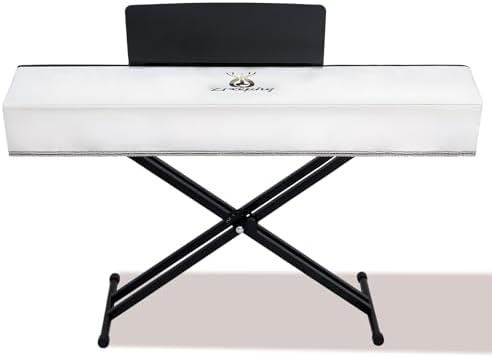 Piano Keyboard Dust Cover with Music Stand Opening of Zipper Design, Dust Proof Cover Compatible for Yamaha DGX670 88 Keys Digital Pianos Keyboards KBP Series Electronic Keyboards - Image 7