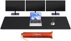 Mydours PU Leather Desk Mat 74.8"x15.7", XXL Large Gaming Mouse Mat, Black by Mydours