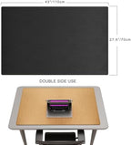 MAIDERN 43.3”x 27.5” Cork & Leather Desk Pad, Large Desk Mat (Black) - Image 2