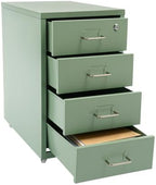 4 Drawer Vertical File Cabinet, Beige Metal File Cabinet with Lock(Green) by Unknown