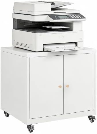 23.6“H Metal Printer Cabinet with Storage & Adjustable Shelf by Unknown