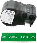 Brady Authentic (M5C-1500-595-GN-WT) All-Weather Permanent Adhesive Vinyl Labels 1.5 in W x 25ft White on Green. for use with BMP51, M510, and M511 Label Printers. by BradyCorp