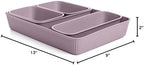 Superio Ribbed Collection - Decorative Plastic Desk Drawer Organizer Tray, Lilac Purple (Set of 5) Open Home Storage Bins Organizer Baskets, for Organizing Closet Shelves Drawer Shelf - Image 7