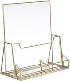 BTSKY Golden Glass Brochure Holder 8.5 x 11 Inches Trifold Flyer Holder by BTSKY
