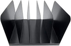 Huron Desktop File Binder Organizer Storage Vertical 5 Slot, Black Commercial Grade Steel - Image 3
