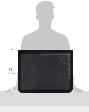 Artistic Office Products 17" x 22" Logo Pad Lift-top Desktop Organizer Desk Mat, Black/Clear - Image 3