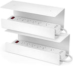 2 Pack Under Desk Cable Management Tray,Hold 11 lbs, 16 x 6 x 6 Inch, White by Unknown
