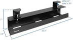 Mount-It! Under Desk Cable Management Tray – Clamp-On No-Drill Metal Cable Management Tray for Desk & Standing Desk, Wire & Cord Organizer for Power Strips, Glass Desks – 23.6” Black - Image 5