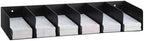 Gisafai Metal Check Sorter Organizer 6 Pockets, 16 x 3.75 x 8 Inch Black by Gisafai