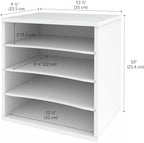 Ballucci 4 Tier File Organizer File Holder, Desk Storage, Letter Paper Tray - Image 3