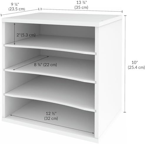 Ballucci 4 Tier File Organizer File Holder, Desk Storage, Letter Paper Tray - Image 3