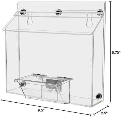 Marketing Holders 4 Pack Brochure Box with Lid Metal Mount Clear Acrylic Magnetic Outdoor Caddy Holds 9" x 6" Bifold Ads and 3.5" x 2" Business Cards with Take One Sticker Hangs On Smooth Surfaces - Image 6