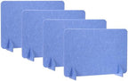 PATIKIL Desk Divider, 4 Set 24 x 16 Inch Acoustic Freestanding Desk Divider Desk Privacy Panel with 8 Pcs Support Feet for Library Office Workstation,Blue by PATIKIL