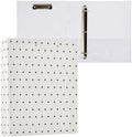 Standard View 3 Ring Binder, Cream Black Polka Dot Durable Flexible Portable Waterproof Hardcover 1.5 Inch D Rings 500-Sheet Capacity Organizer 2PC by Unknown