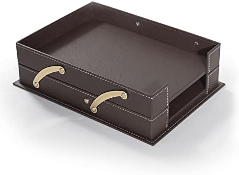 MOOGCO Desk Organizers - Desk Accessories - Leather Desk Organizer - Bonded Leather Set - Office Desk Accessories - Home Office Accessories - Desk Supplies - Leather Desk Set - Office Accessories - Image 6