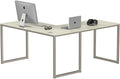 SHW Mission 55 x 60 L-Shape Home Office Computer Desk, Maple by SHW