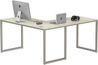 SHW Mission 55 x 60 L-Shape Home Office Computer Desk, Maple by SHW