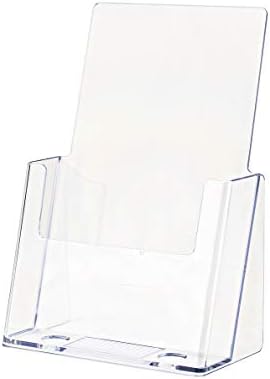 Marketing Holders 12 Pack Brochure Holder for 6" Bifolds Clear Acrylic Countertop Literature Organizer Space Saving Slant Back Booklet Dispenser for Trade Shows Expos and Conventions by MarketingHolders