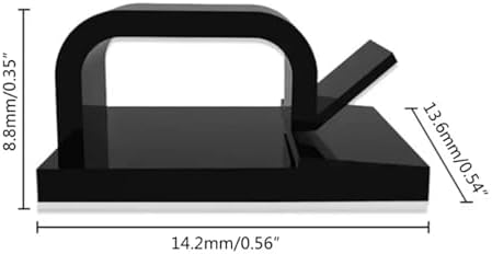 Adhesive Cable Clips 40/80/120pcs Clamp Wire Organizer Self-adhesive Fixed Unmarked Clip Punch-free Desktop Car Office Wall Holder For Under Desk, Car(Black-80pcs) - Image 6