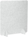 PATIKIL Desk Dividers 24" x 24", 1 Pack Desk Privacy Panel Freestanding Noise Reducing Partition Acoustic Panel with 2Pcs Support Feet for Testing Office Home Library, Light Gray Style A by PATIKIL