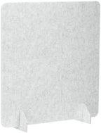 PATIKIL Desk Dividers 24" x 24", 1 Pack Desk Privacy Panel Freestanding Noise Reducing Partition Acoustic Panel with 2Pcs Support Feet for Testing Office Home Library, Light Gray Style A by PATIKIL
