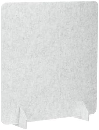 PATIKIL Desk Dividers 24" x 24", 1 Pack Desk Privacy Panel Freestanding Noise Reducing Partition Acoustic Panel with 2Pcs Support Feet for Testing Office Home Library, Light Gray Style A by PATIKIL
