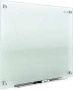 Quartet Glass Whiteboard, Non-Magnetic Dry Erase White Board, 24" x 18", Infinity Frameless Mounting, Includes Dry Erase Marker, Frosted White (G2418F) - Image 2
