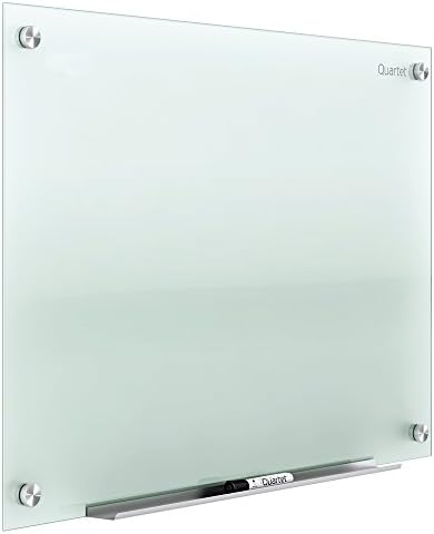 Quartet Glass Whiteboard, Non-Magnetic Dry Erase White Board, 24" x 18", Infinity Frameless Mounting, Includes Dry Erase Marker, Frosted White (G2418F) - Image 2