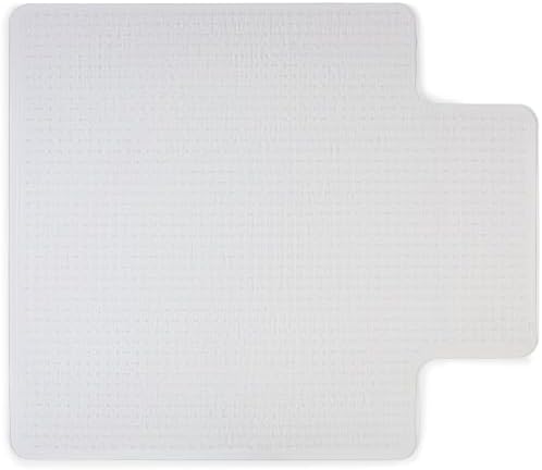 Staples Office Chair Mat, Clear, 53x45 Inch, Low-Pile Carpet, with Lip by Staples