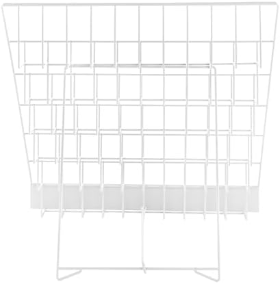 6-Tier Desktop Magazine Rack, Foldable Holder Organizer with Sign Channel for Home, Office, Retail Store - Sturdy Iron Metal Standing Display Shelf for Brochures, Books, Newspapers - Image 3