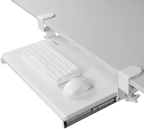 VIVO White Clamp-on 20 x 11 in Keyboard Tray, MOUNT-KB05ES-W by VIVO