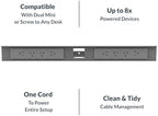 Desky Mini Cable & Power Tray Grey None - Image 3