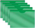 Green Vinyl Pocket Folder, Doctor Stuff, Closed Sides, Letter Size, Clear Front Top Loading Job Jacket, Documents Holder for Office, High School and Medical Files, Pack of 25 by DoctorStuff
