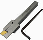 1/2" 3/8" Indexable Lathe Grooving Parting Holder with 10 Pieces GTN- SP200 Heavy Duty Nickel Plated ZQ1212R02 Right -Hand Cut Off Tool Carbide Inserts (3/8" ZQ1010R02 with 10pcs Inserts) - Image 4