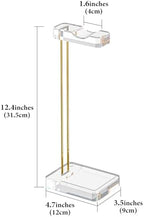 GEEKRIA Headphone Stand for Desk, Clear Acrylic Headset Stand with Gold Metal Accent, Gaming Headphone Holder, Universal Desktop Display Stand for Over-Ear Headphones - Image 2