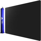 Cacoy 40"x24" Leather Desk Pad Blotter, Non-Slip Waterproof Desk Mat, Black by Cacoy