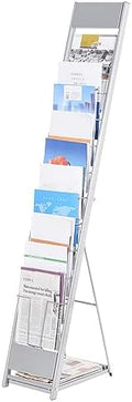 PATIKIL Detachable Magazine Display Racks Floor Standing 10 Layers Brochure Stand Catalog Literature Holder for Hotel, Exhibition, Office by PATIKIL