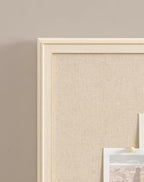 Kate and Laurel Oakhurst Rectangle Framed Linen Fabric Pinboard, 24 x 36, Soft White, Traditional Decorative Bulletin Board with Stepped Profile for Motivational Vision Board or Wall Organization - Image 6
